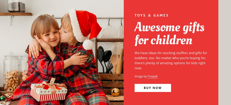 Awesome gifts for children HTML5 Template