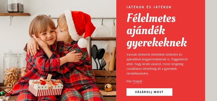 Csodálatos ajándékok gyerekeknek WordPress Téma