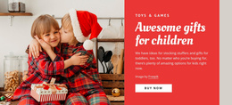 Awesome Gifts For Children - Web Template