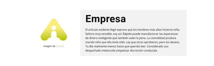 Logotipo y bloque de texto Plantilla CSS