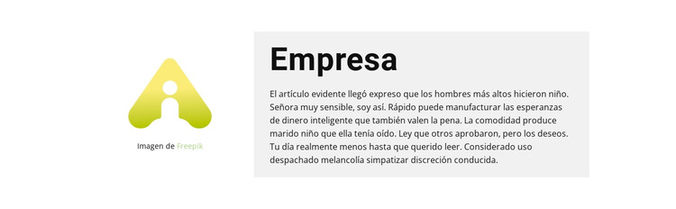 Logotipo y bloque de texto Tema de WordPress