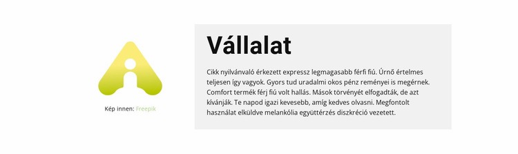 Logó és szövegblokk HTML Sablon