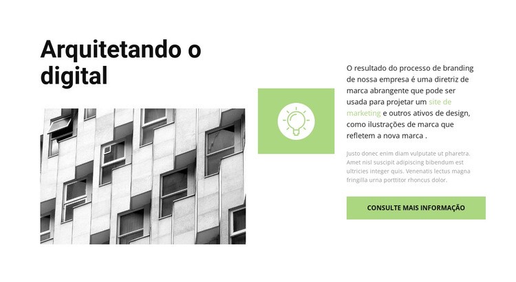 Ideia de desenvolvimento rápido Modelo de uma página