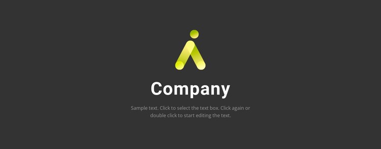 Logo on a dark background CSS Template