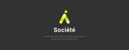 Logo Sur Fond Sombre : Modèle De Site Web Simple