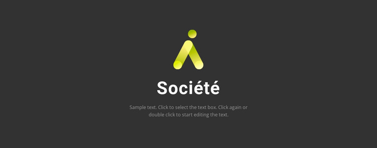 Logo sur fond sombre Modèle de site Web