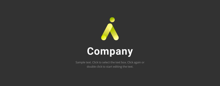 Logo on a dark background HTML5 Template