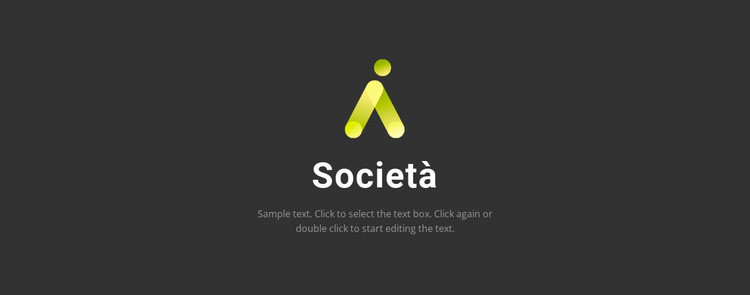 Logo su sfondo scuro Modello di sito Web