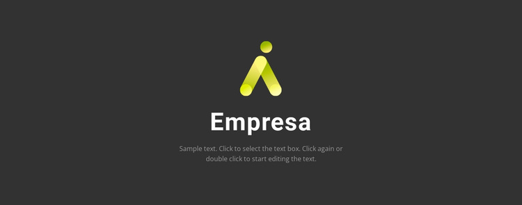 Logotipo em fundo escuro Tema WordPress
