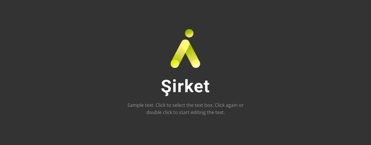 Karanlık bir arka plan üzerinde logo CSS Şablonu