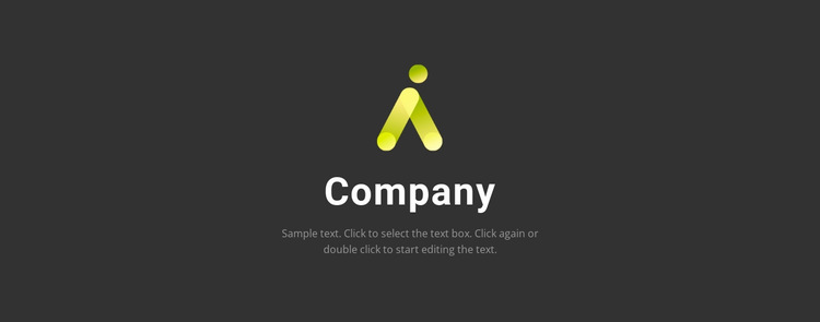 Logo on a dark background Website Builder Templates