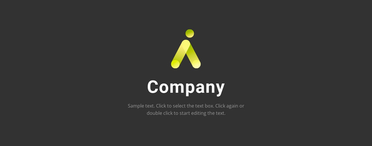 Logo on a dark background Website Template