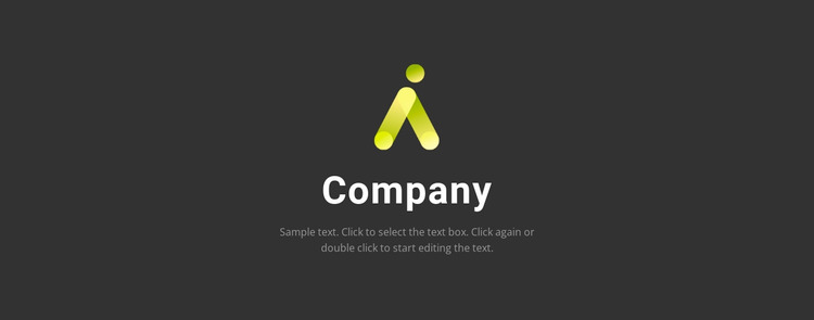 Logo on a dark background WordPress Website Builder