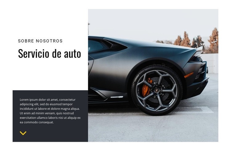 Servicio de cuidado de autos Maqueta de sitio web