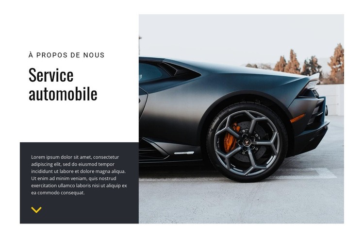 Service d'entretien de voiture Créateur de site Web HTML