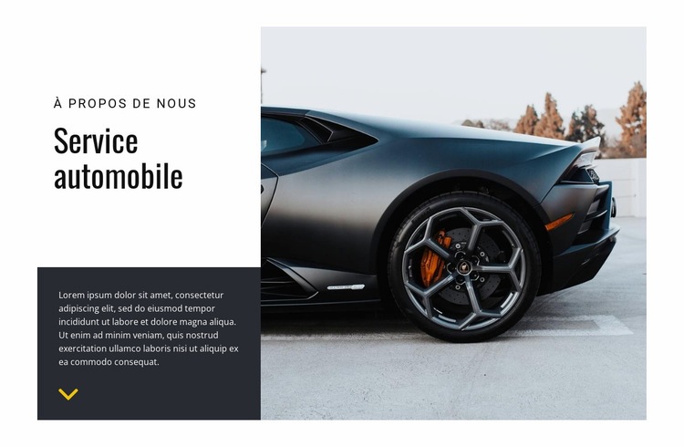 Service d'entretien de voiture Modèle d'une page