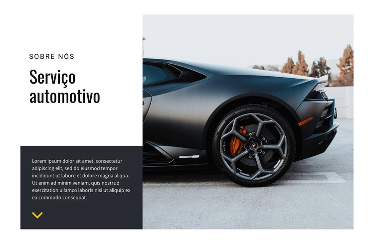 Serviço de manutenção de automóveis Landing Page