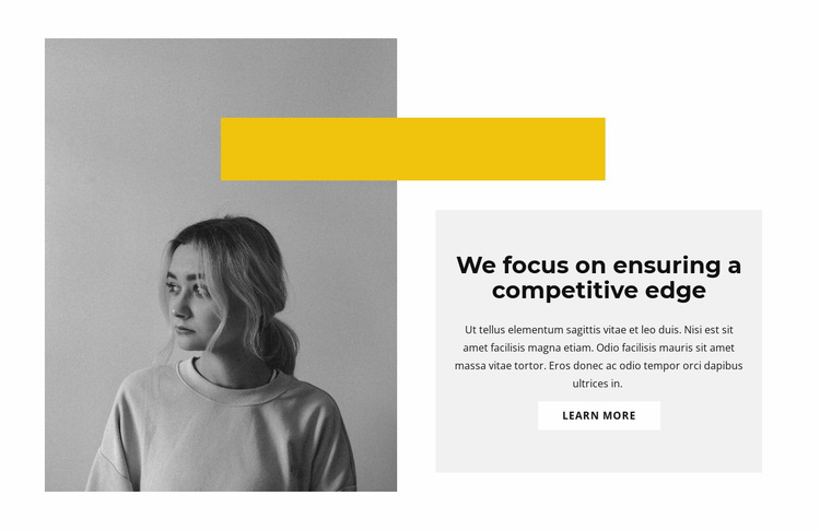 Focus on the essentials Landing Page