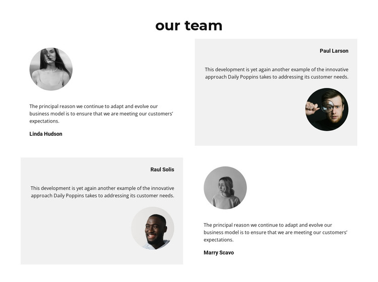 Having succeeded in the team HTML Template