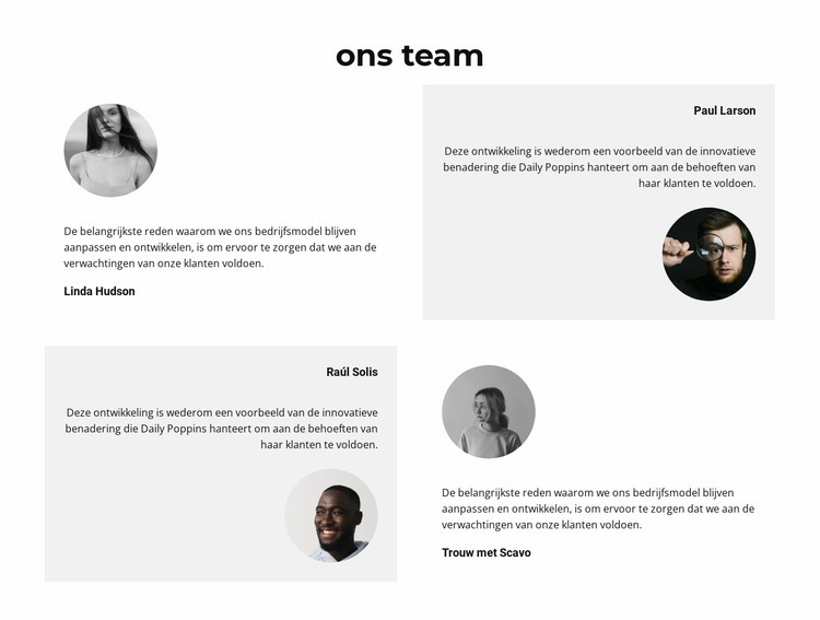 In het team geslaagd HTML5-sjabloon