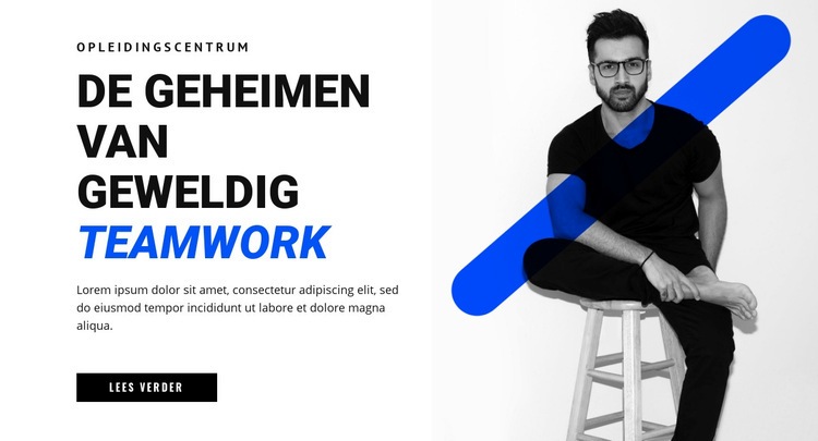 De geheimen van teamwerk Website Builder-sjablonen