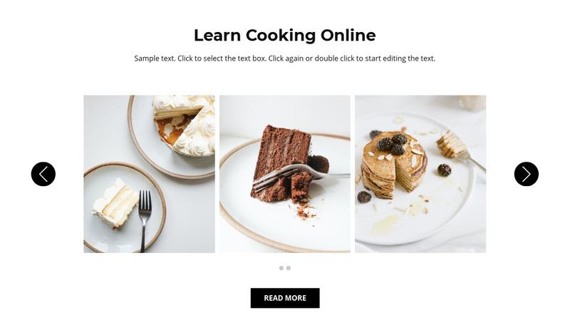 Cooking online Squarespace Template Alternative