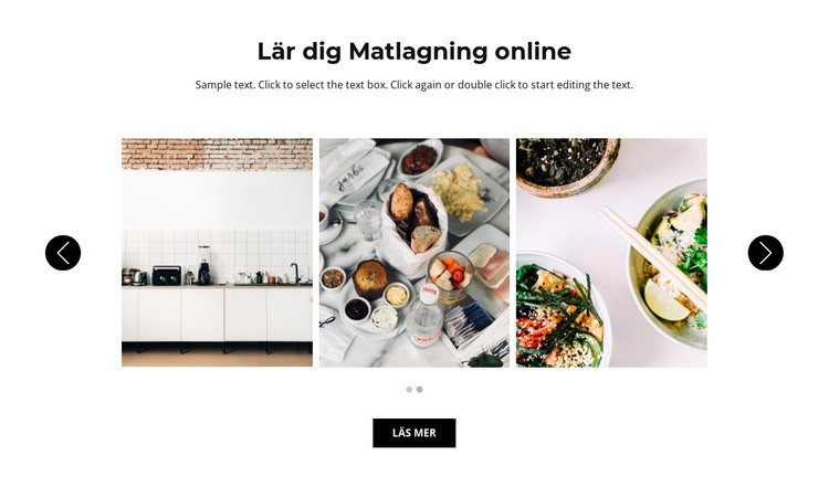 Matlagning online CSS -mall
