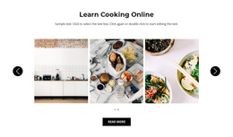 Responsive Web Template For Cooking Online