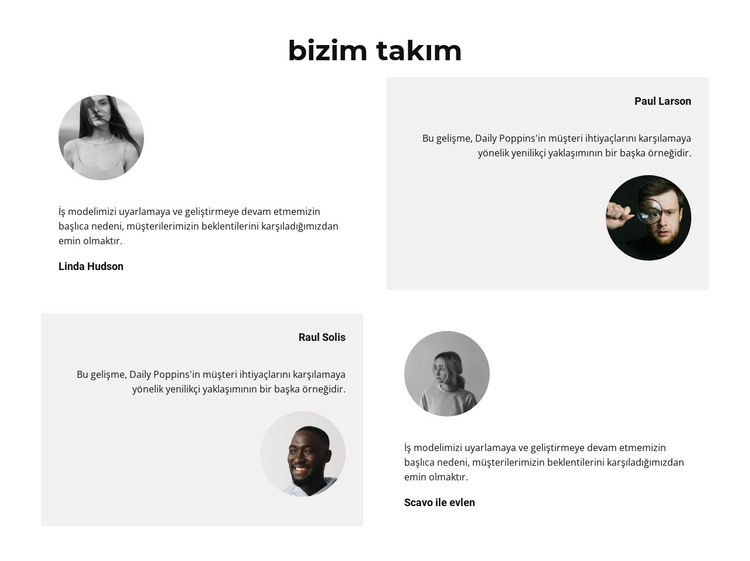 Takımda başarılı olmak HTML Şablonu