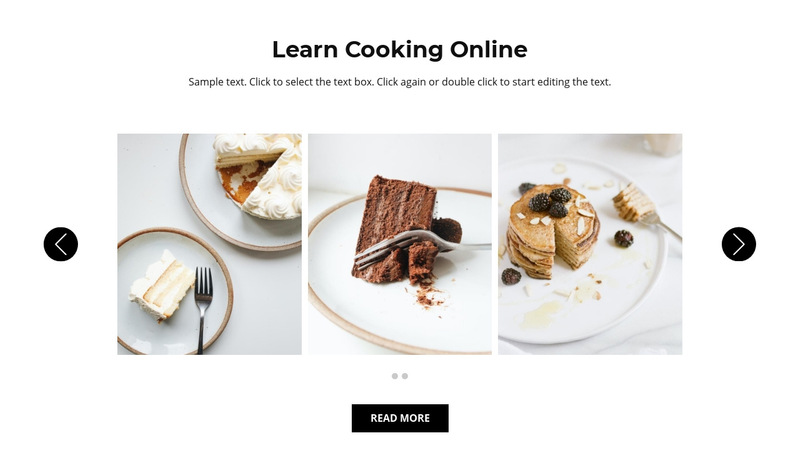 Cooking online Wix Template Alternative