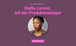 Über Den Produktmanager - Persönliche Website-Vorlage