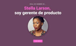 Acerca Del Gerente De Producto - Hermoso Creador De Sitios Web