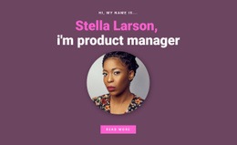About Product Manager - Personal Website Template