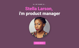 HTML Design For About Product Manager