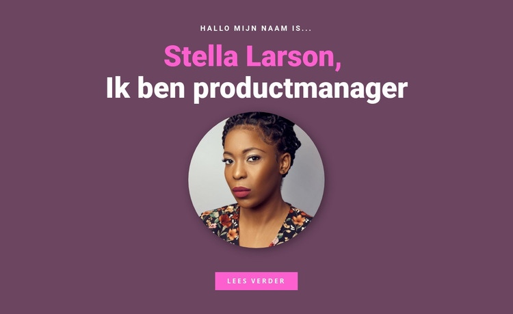 Over productmanager CSS-sjabloon