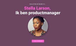 Over Productmanager - Persoonlijk Websitesjabloon