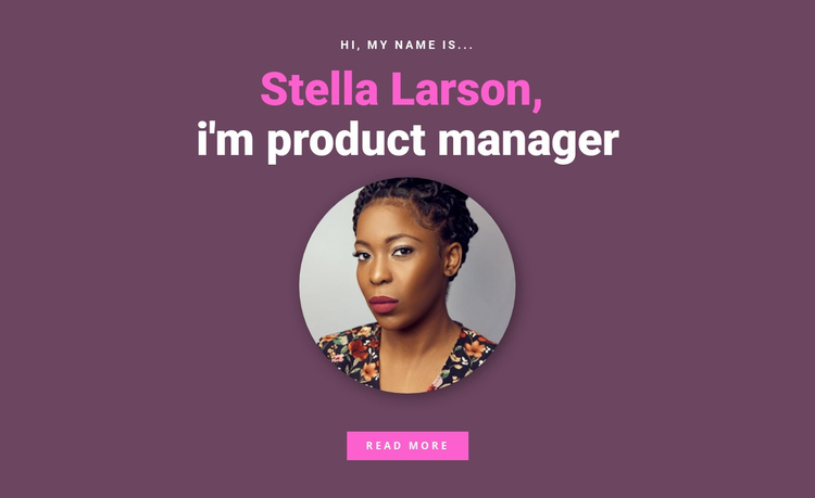 About product manager One Page Template