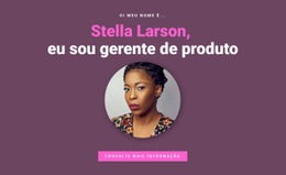 Sobre O Gerente De Produto - Modelo De Site Pessoal