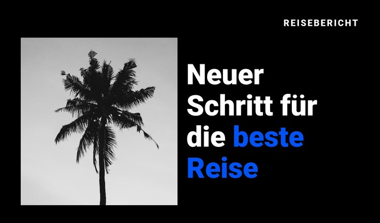 Reisebericht Eine Seitenvorlage