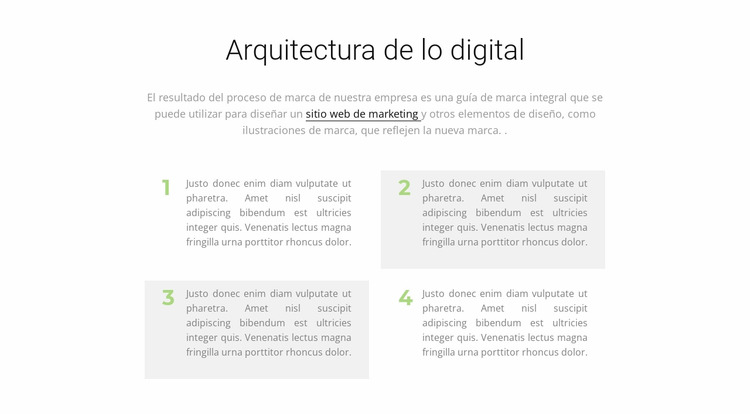 Cuatro texto Plantilla Joomla