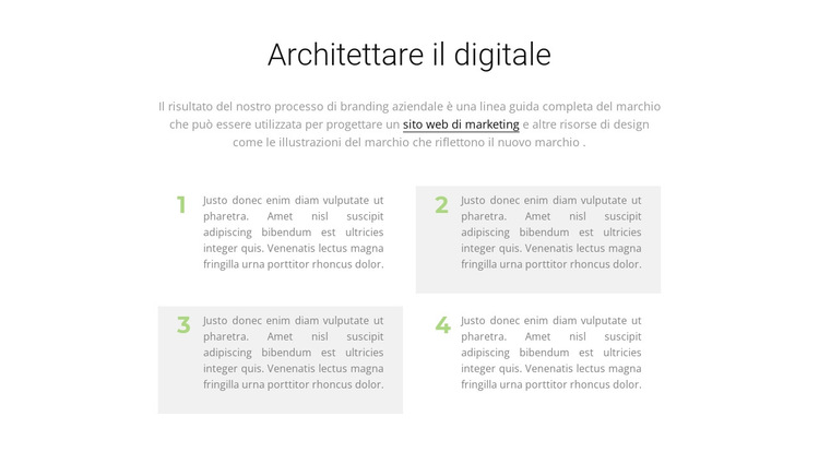 Quattro testi Modello di sito Web