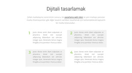 Dört Metin - Basit Web Sitesi Şablonu