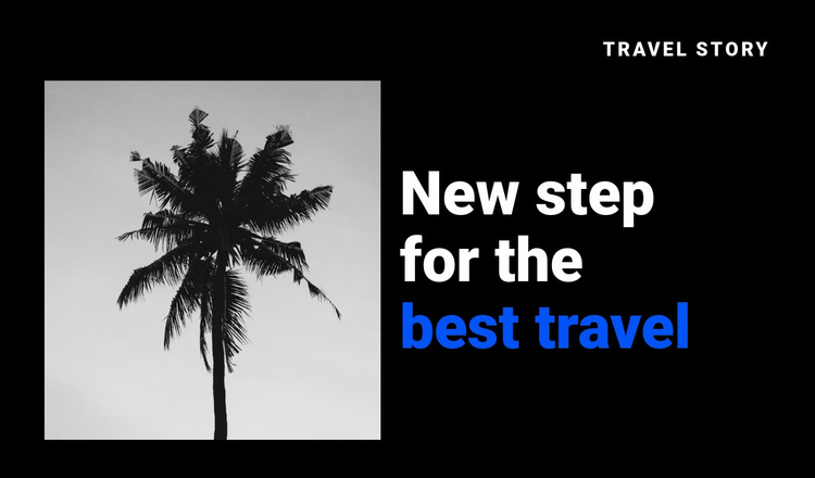 Travel story Landing Page