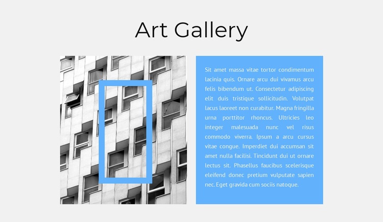 Exhibition in a private gallery Homepage Design