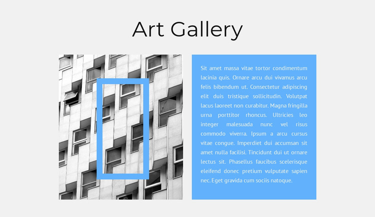 Exhibition in a private gallery Html Website Builder