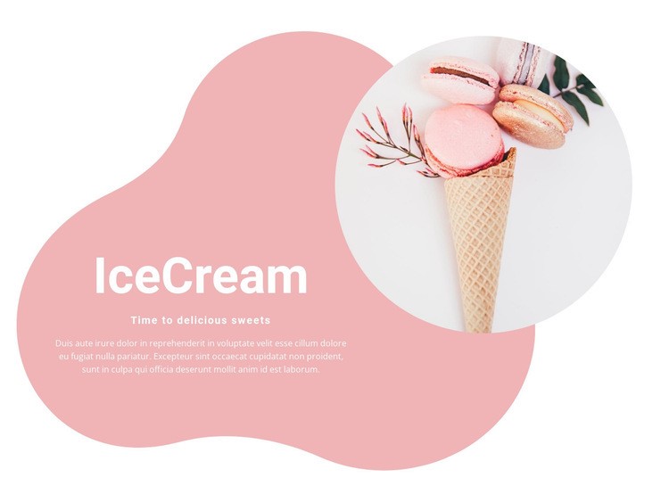 Fruit ice cream Web Page Design