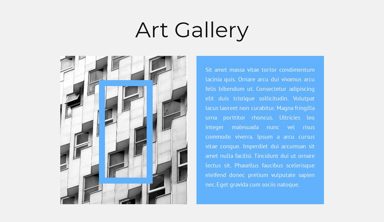 Exhibition in a private gallery Website Mockup