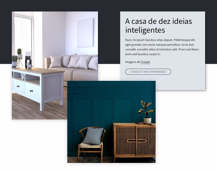 Ideias inteligentes para sua casa Design do site