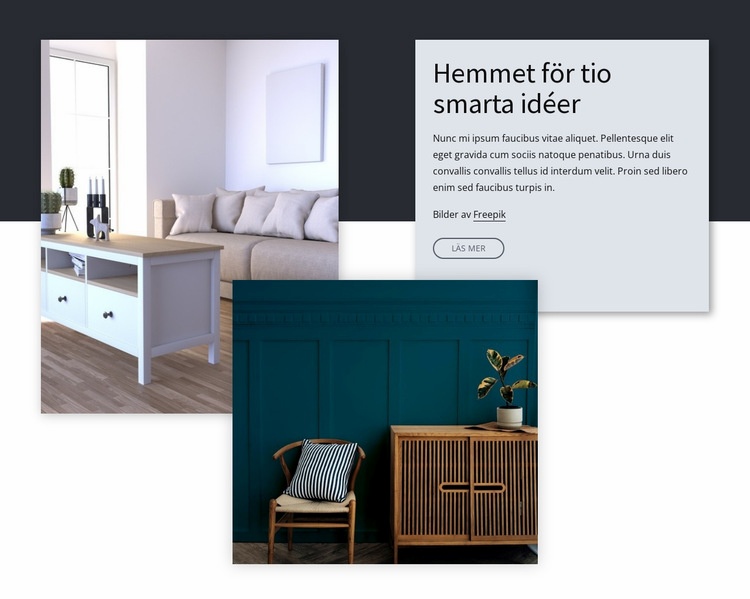 Smarta idéer för ditt hem Webbplats mall