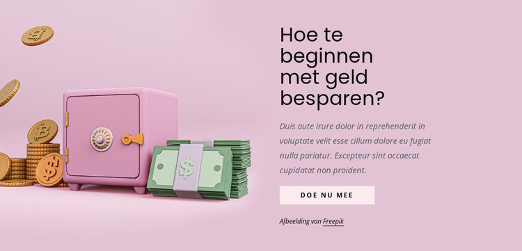 Hoe te beginnen met geld besparen? Bestemmingspagina